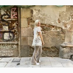 Mulepose - ko bomuld med kunsttryk