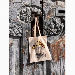 Mulepose - ko bomuld med kunsttryk