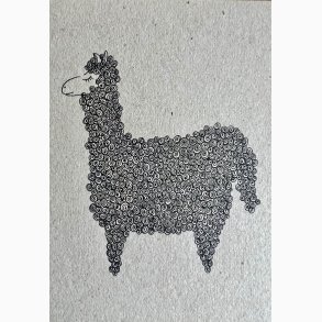 Kunstkort - Lama