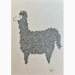 Kunstkort - Lama A5