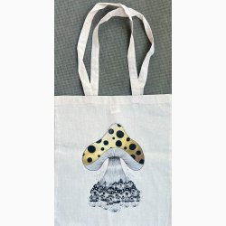 Mulepose - ko bomuld med kunsttryk