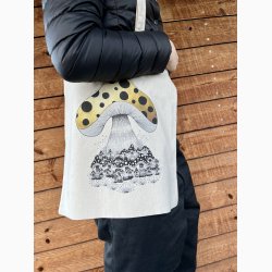 Mulepose - ko bomuld med kunsttryk